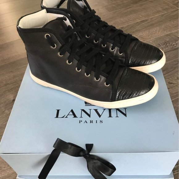 Lanvin high top sneakers woman’s size 10 - Picture 3 of 5